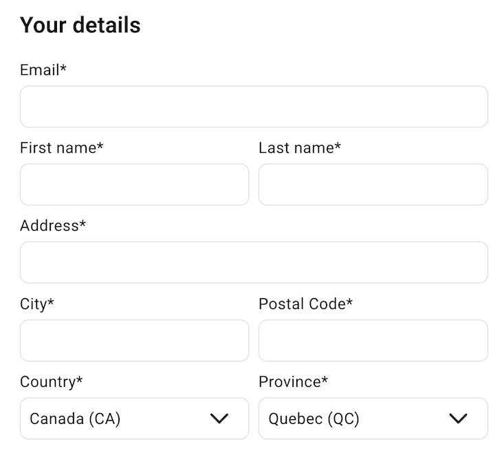 Your details