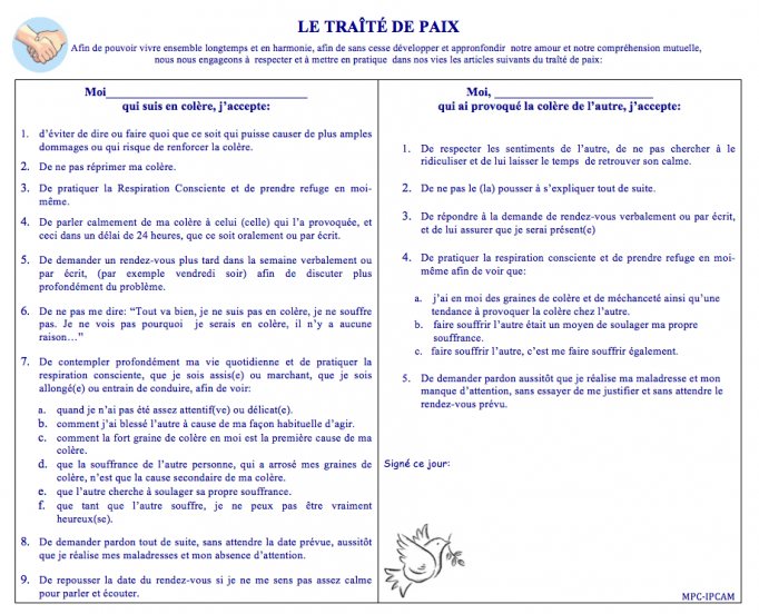 Le Traîté de Paix